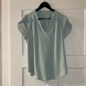 41 Hawthorn Mint Ruffle Blouse